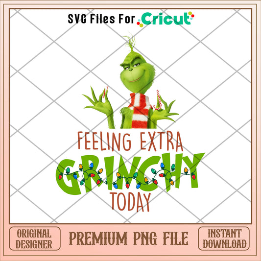 Grinch feeling extra grinchy today light png, grinch png, christmas png