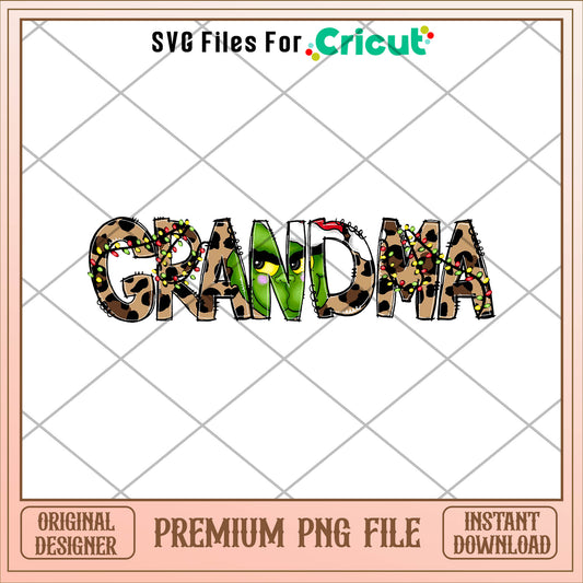 Grinch grandma christmas png, grinch png, christmas png