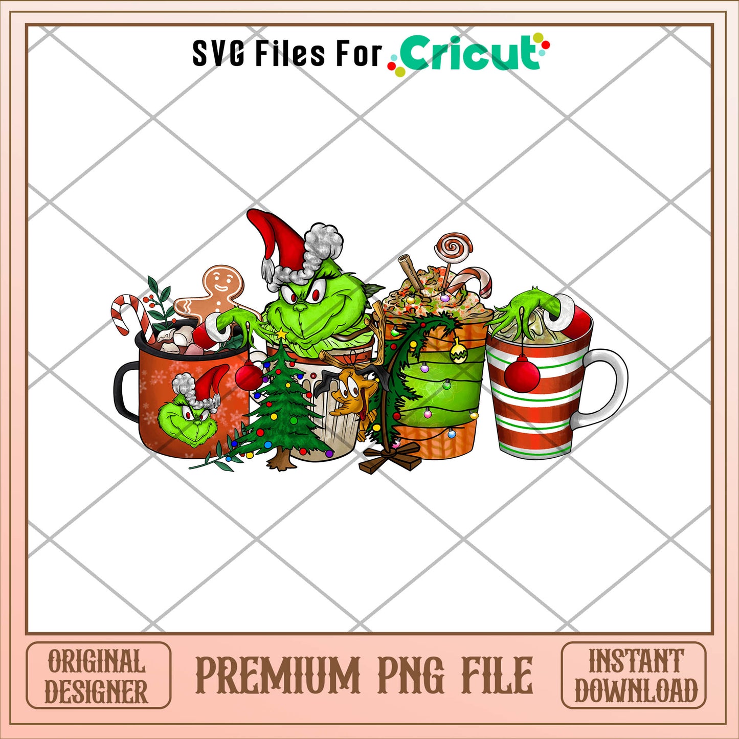 Grinch grinchmas coffee vibes png, grinch png, christmas png