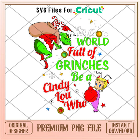 Grinch in a world full of grinches png, grinch png, christmas png
