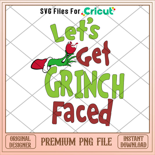 Grinch let's get grinch face png, grinch png, christmas png