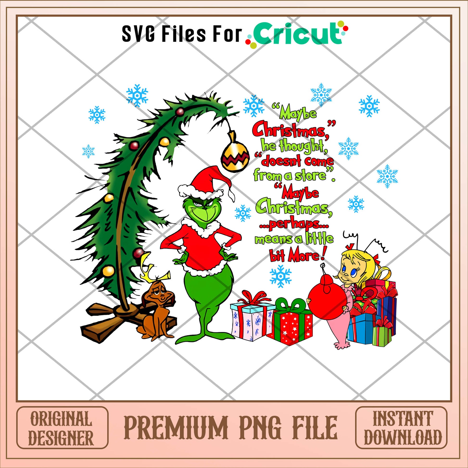 Grinch maybe christmas he thought png, grinch png, christmas png