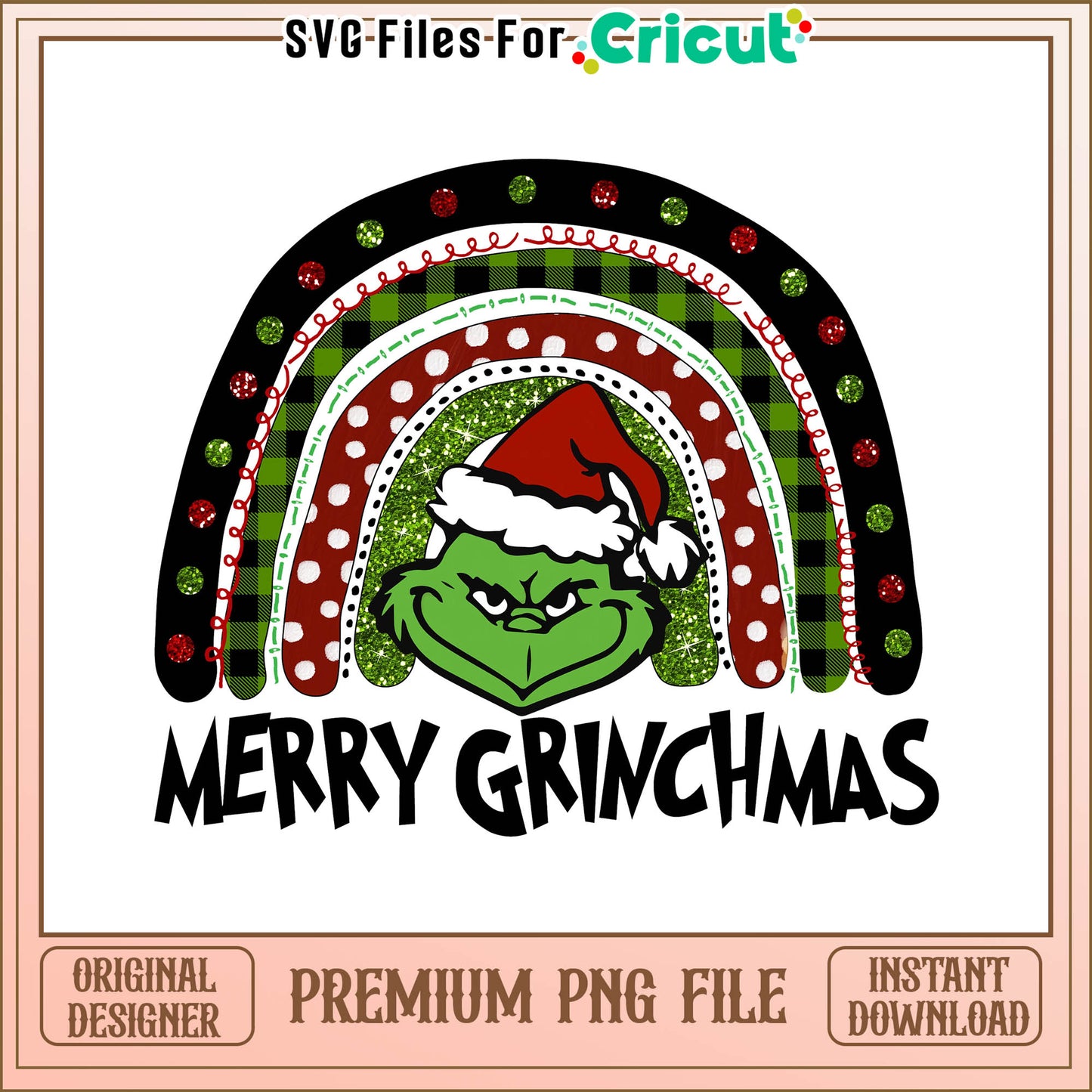 Grinch merry christmas rain bow png, grinch face png, hat Christmas png