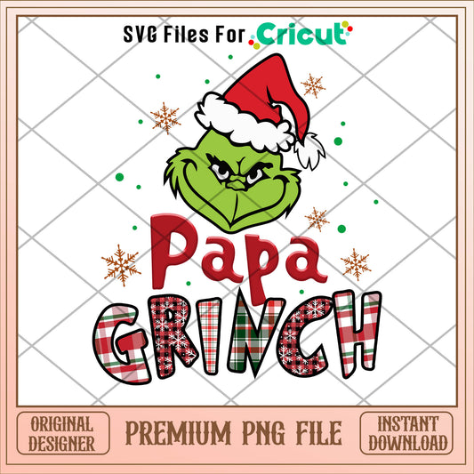 Grinch papa grinch christmas png, grinch png, christmas png