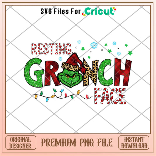 Grinch resting grinch face png, grinch png, christmas png