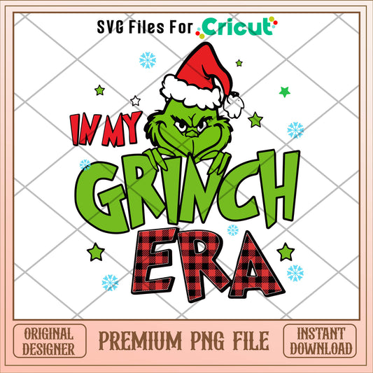 Grinch santa In my grinch era png, grinch png, christmas png