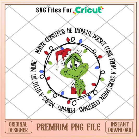 Grinch santa claus christmas light png, grinch png, christmas png
