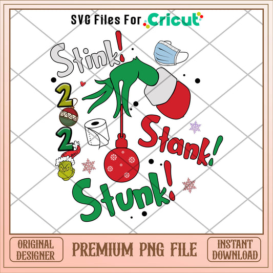 Grinch stink stank stunk png, grinch png, christmas png