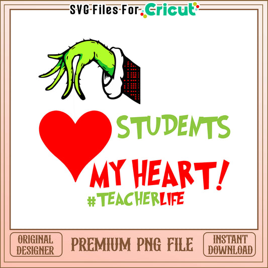 Grinch student stole my heart png, the grinch disney plus png