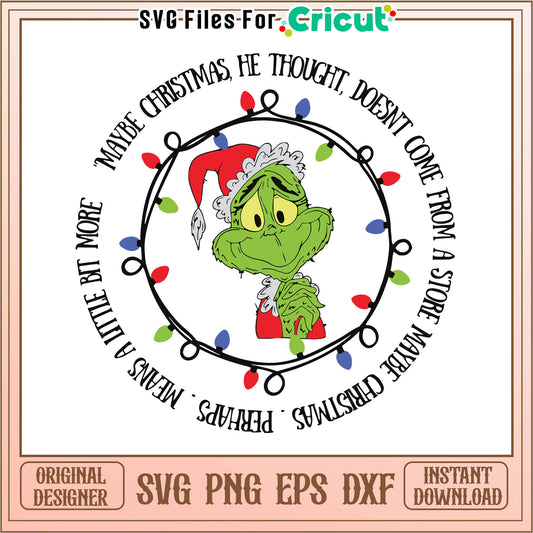 Grinchams maybe christmas he svg, grinch whoville cartoon​​​ svg