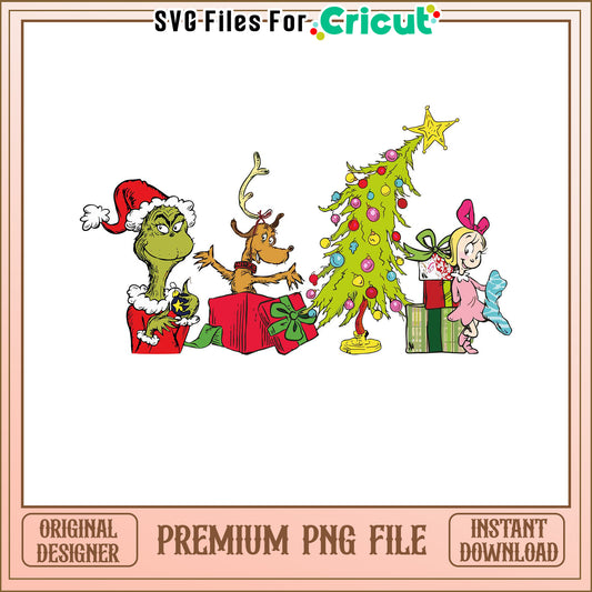 Grinch and Friends Christmas Cheer PNG Design, Perfect for Crafts