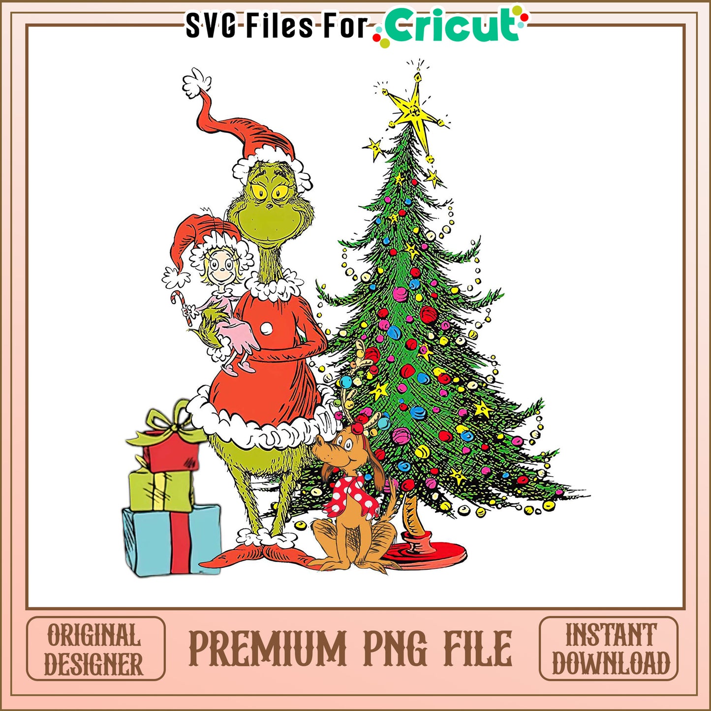 Grinch and Friends Christmas Image, Perfect for Crafting Projects