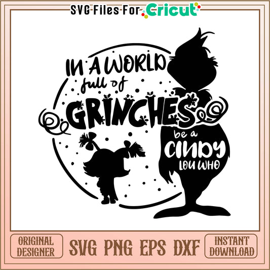 Grinch cindy lou disney svg, christmas cartoon grinch​​​ svg