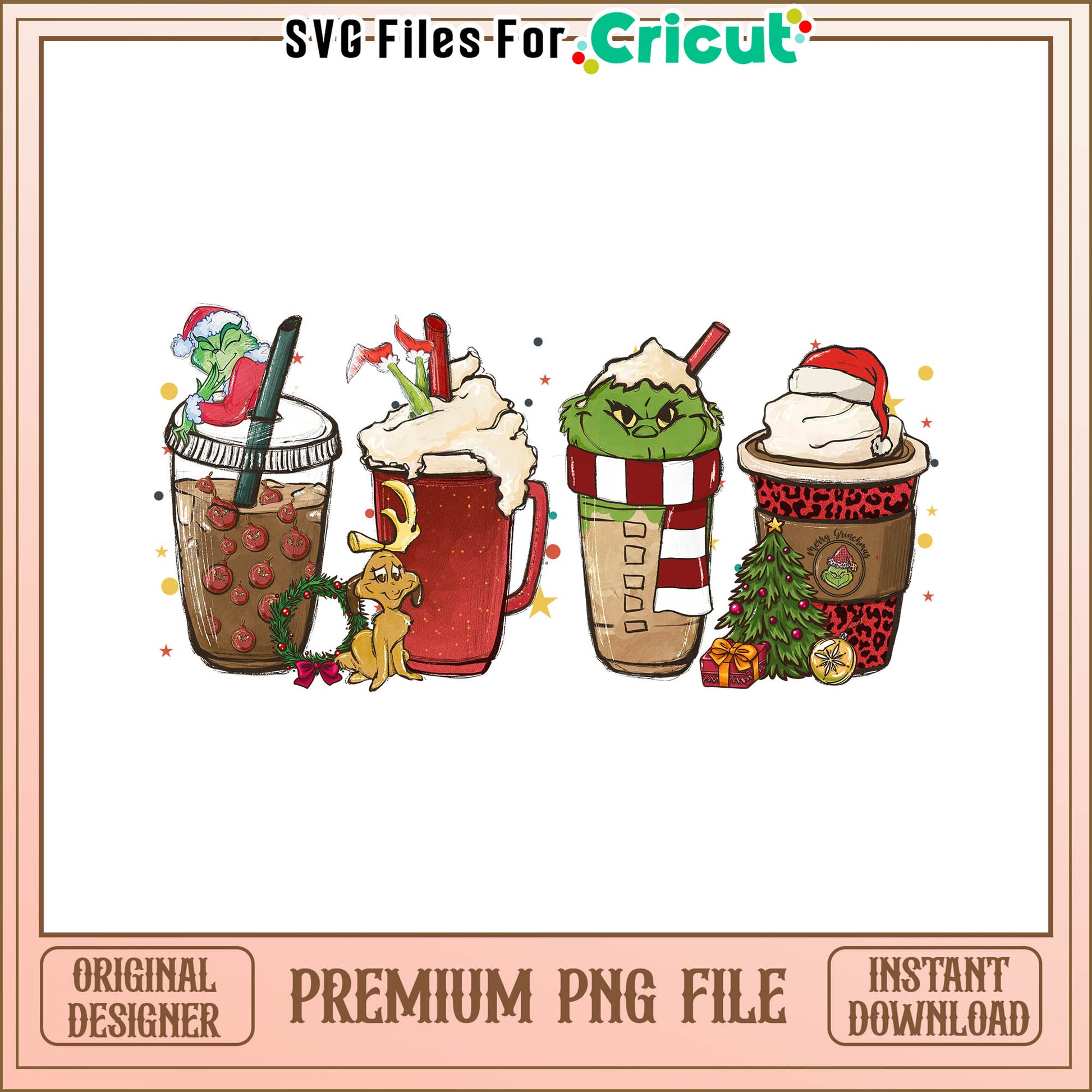 Grinch cup stolen christmas png, grinch stole christmas movie cartoon​ png