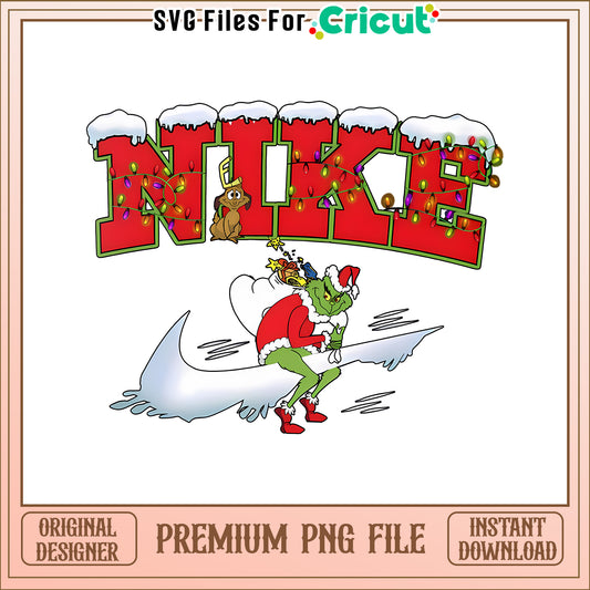 Grinch disney cartoon nike png, the the the the grinch​ png