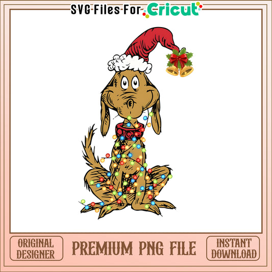 Grinch dog max christmas lights png, the grinch dog​​ png