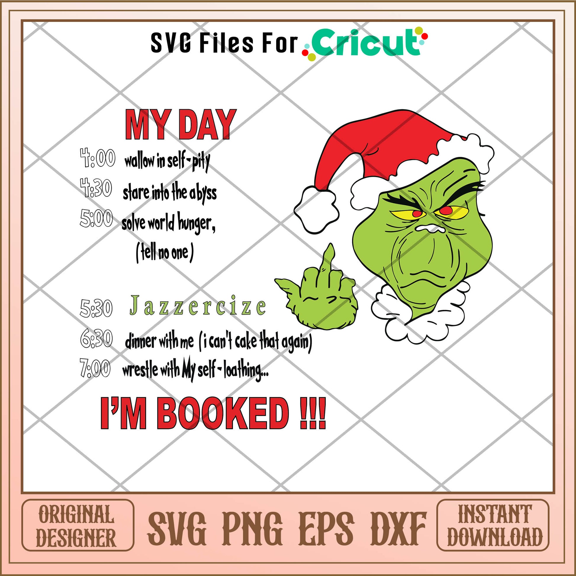 Grinch face im booked my day svg, grinch face​​ svg, grinch face paint svg