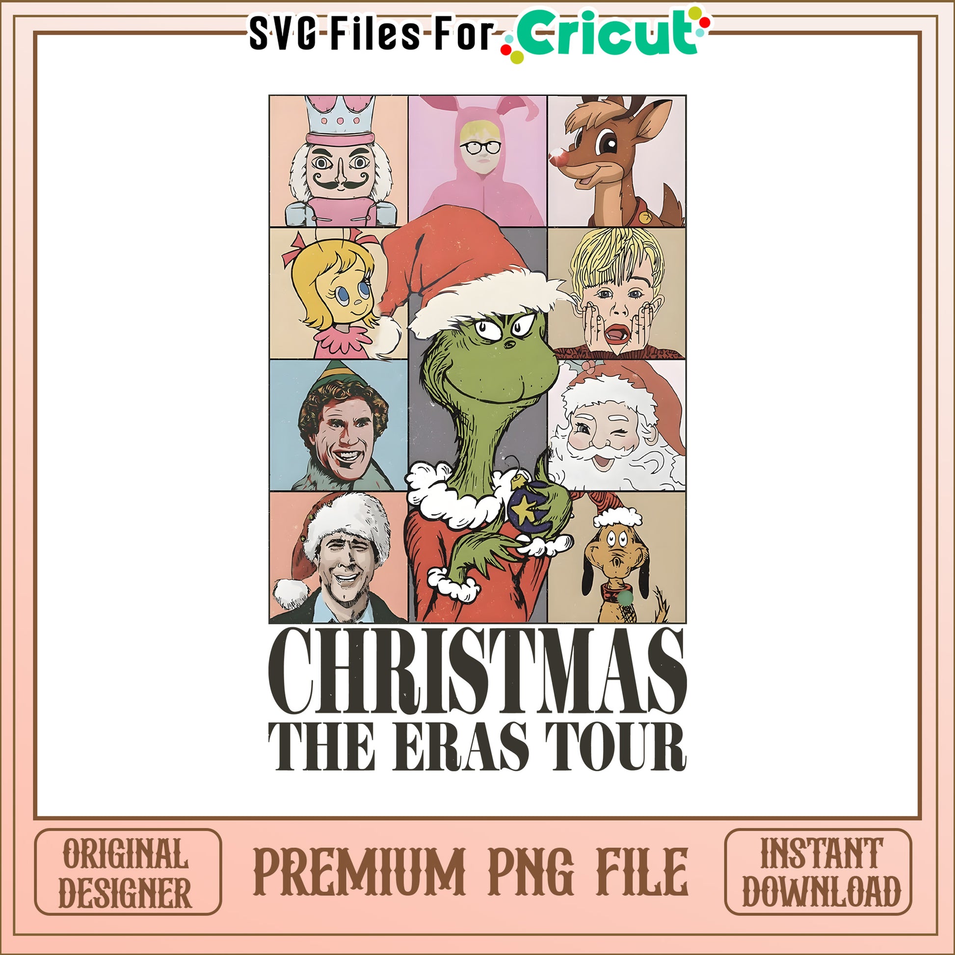 Grinch friends the eras tour png, cartoon grinch stole christmas png