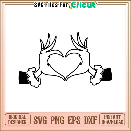 Grinch hand bw disney cartoon svg, grinch hand​​​ svg, grinch hands​ svg