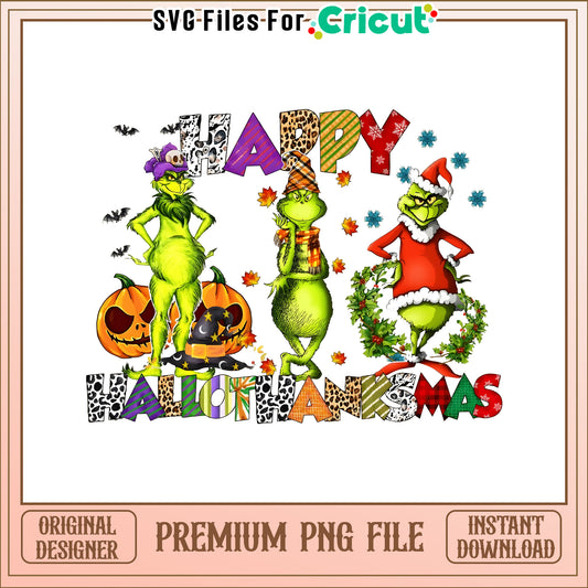 Grinch happy hallowthanks mas png, original grinch movie​ png