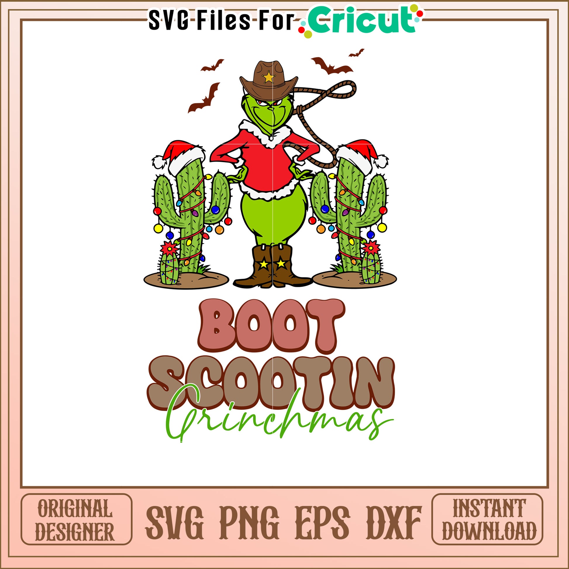 Grinchmas Cowboy SVG Cut File