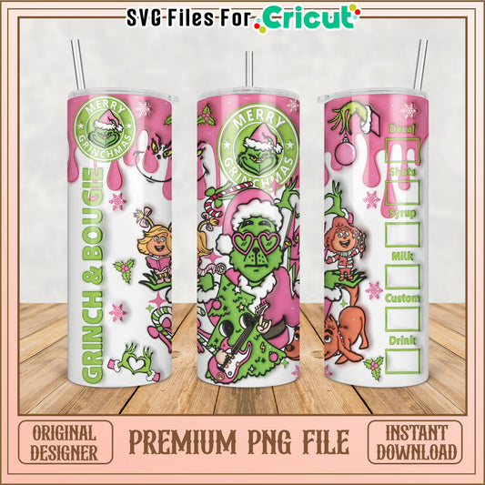 Grinchmas Tumbler PNG Design - Instant Download