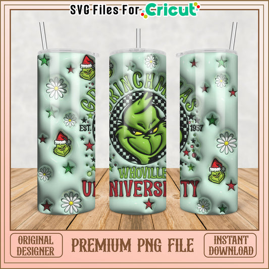 Grinchmas University Tumbler PNG