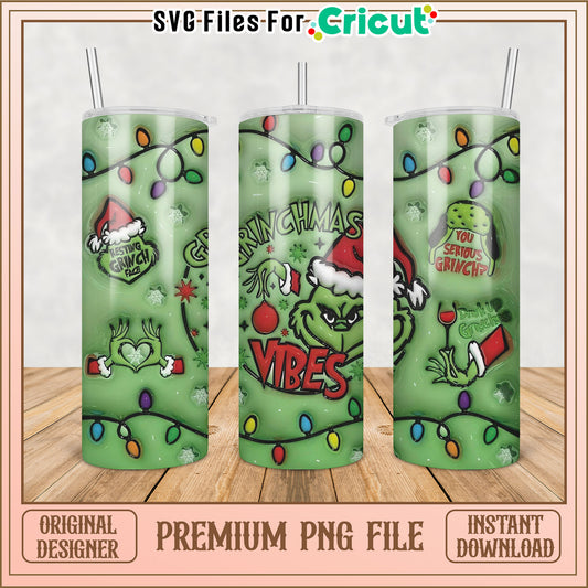 Grinchmas Vibes PNG Sublimation Design