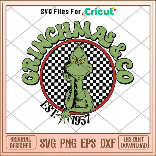 Grinchmas And Co Retro Christmas SVG, the grinch cartoon svg