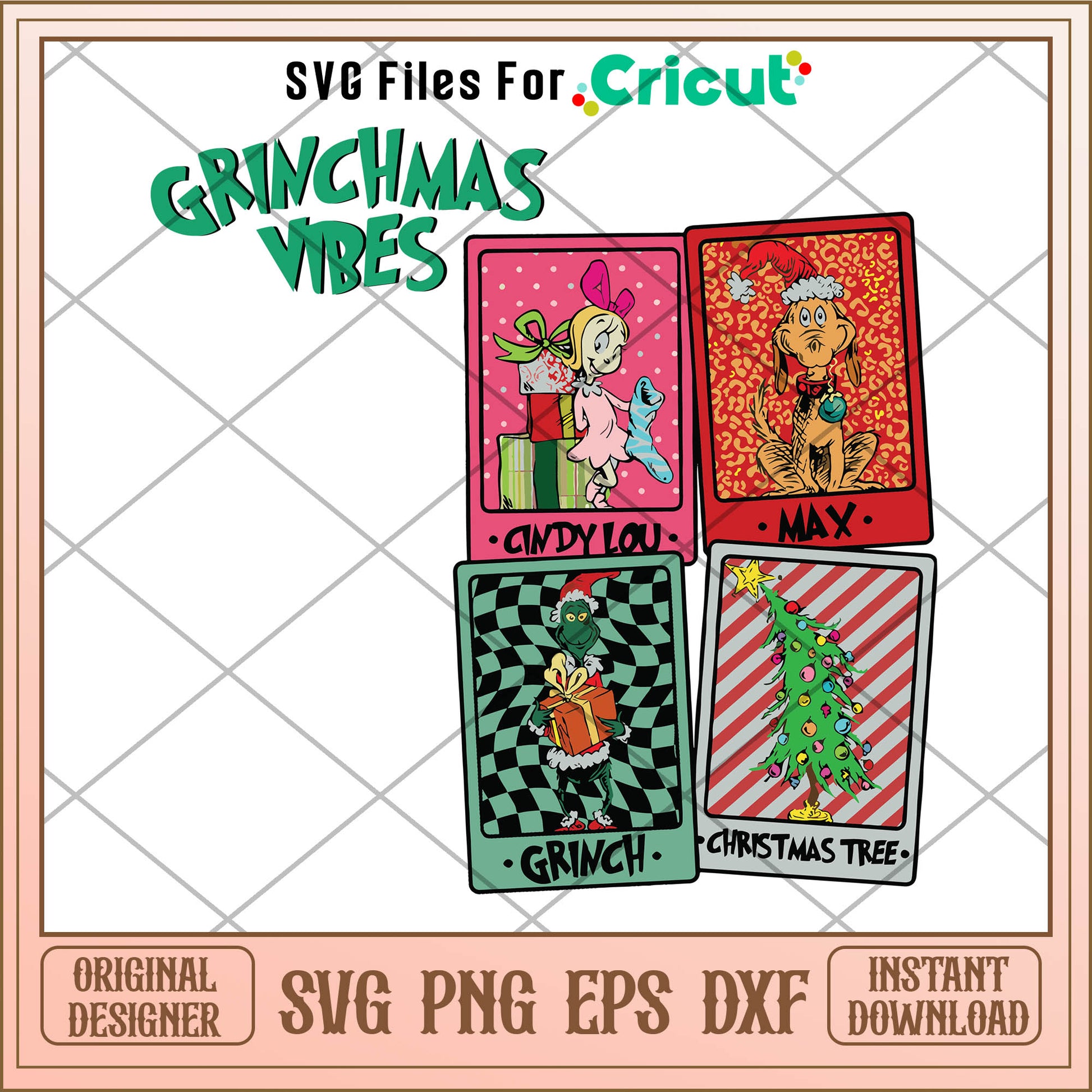 Grinchmas Vibes Grinch Cindy Lou Who And Max SVG, grinch pictures svg