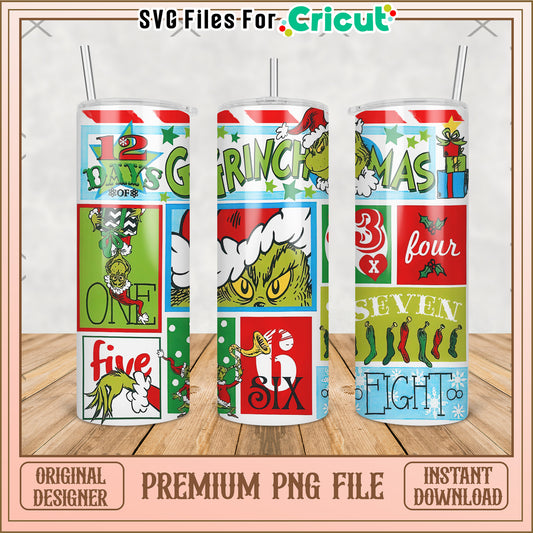 Grinchmas picture frame tumbler png, grinch live action​​ png, christmas grinch​ png