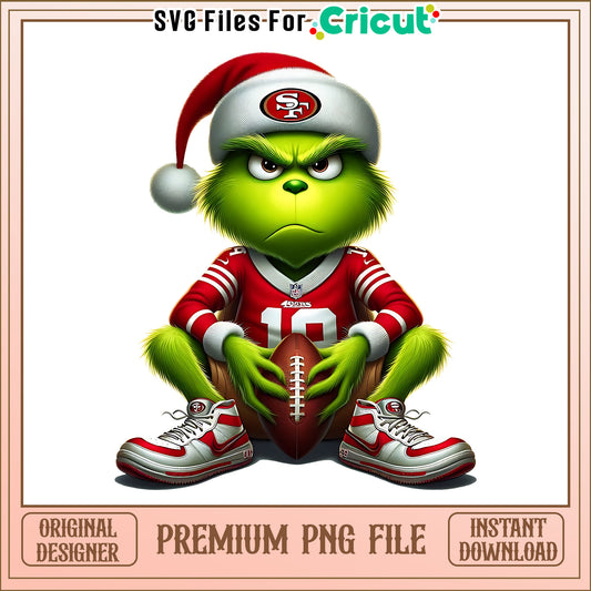 Grinch player football 49ers png, San Francisco 49ers png, NFL png