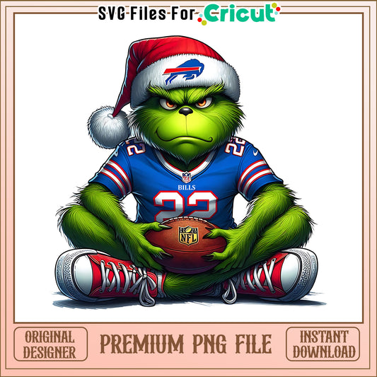 Grinch player football Bills png, Buffalo Bills png, NFL png