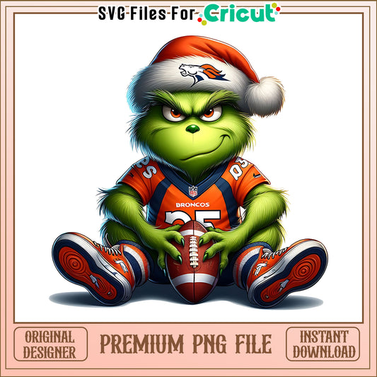 Grinch player football Broncos png, Denver Broncos png, NFL png