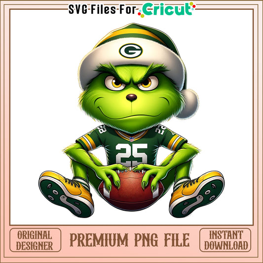 Grinch player football Packers png, Green Bay Packers png, NFL png