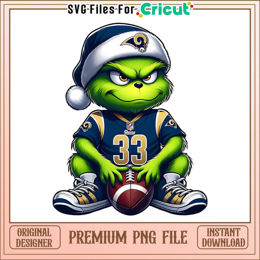 Grinch player football Rams png, Los Angeles Rams png, NFL png