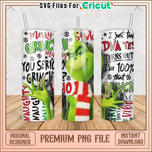 Grinch quotes merry christmas tumbler png, baby grinch​ png, grinch christmas tree png