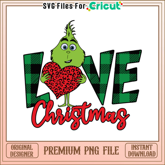 Grinch stolen love merry christmas png, original grinch cartoon​ png