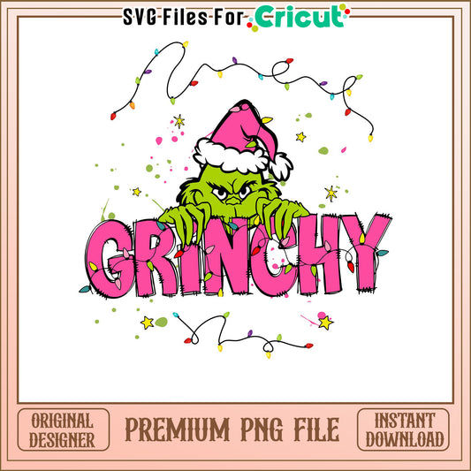 Grinchy Christmas Design for Cricut, Premium PNG File Download
