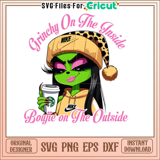 Grinchy Inside Bougie Outside SVG