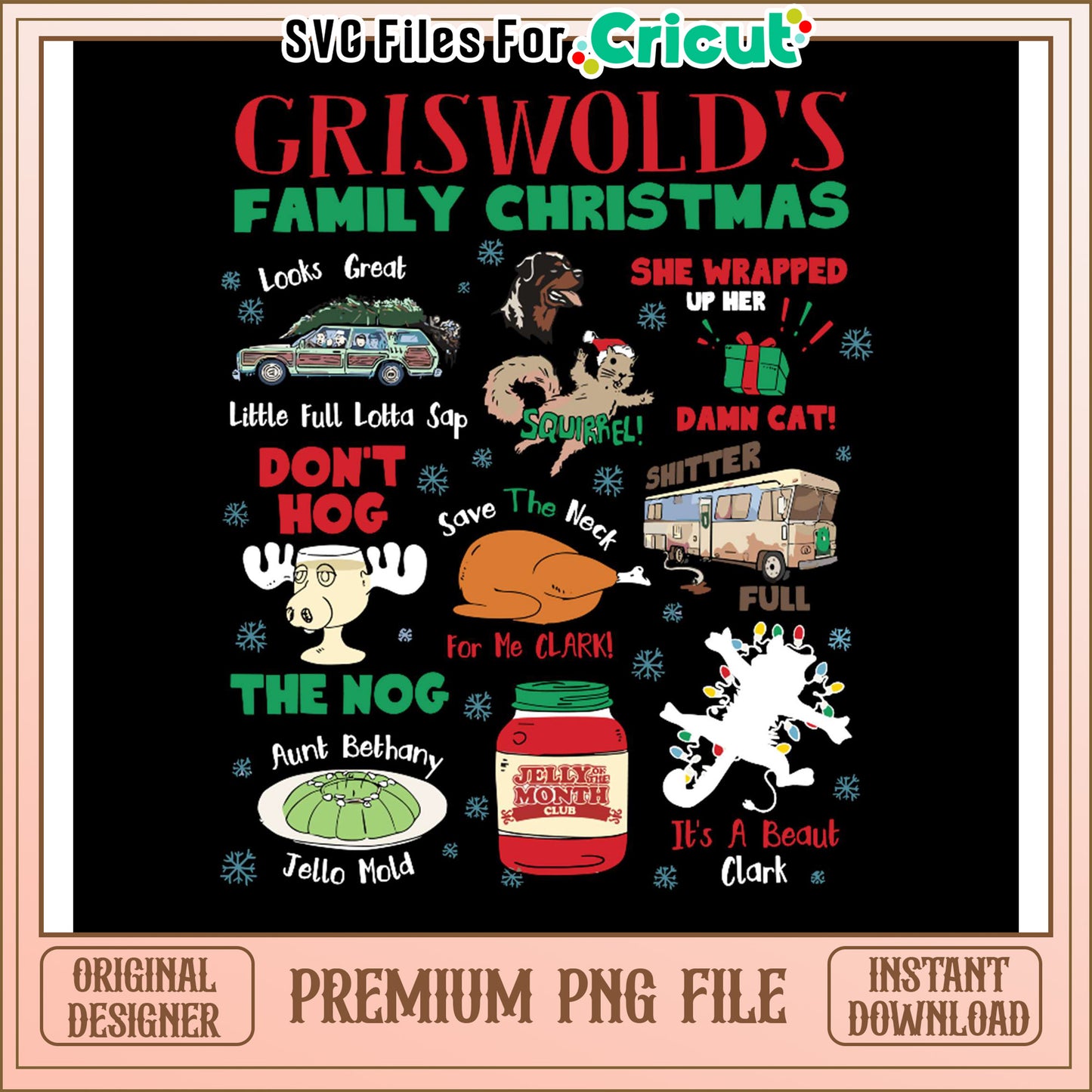 Griswold Family Christmas PNG Design, Great for Holiday Crafts