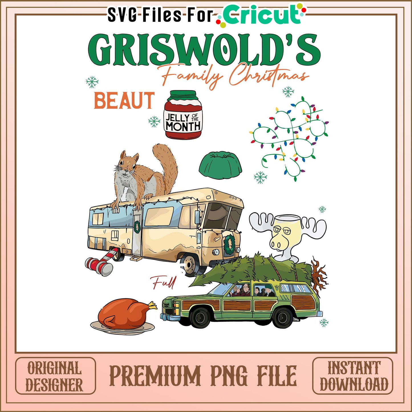 Griswold Family Christmas PNG File, Perfect for Holiday Crafts