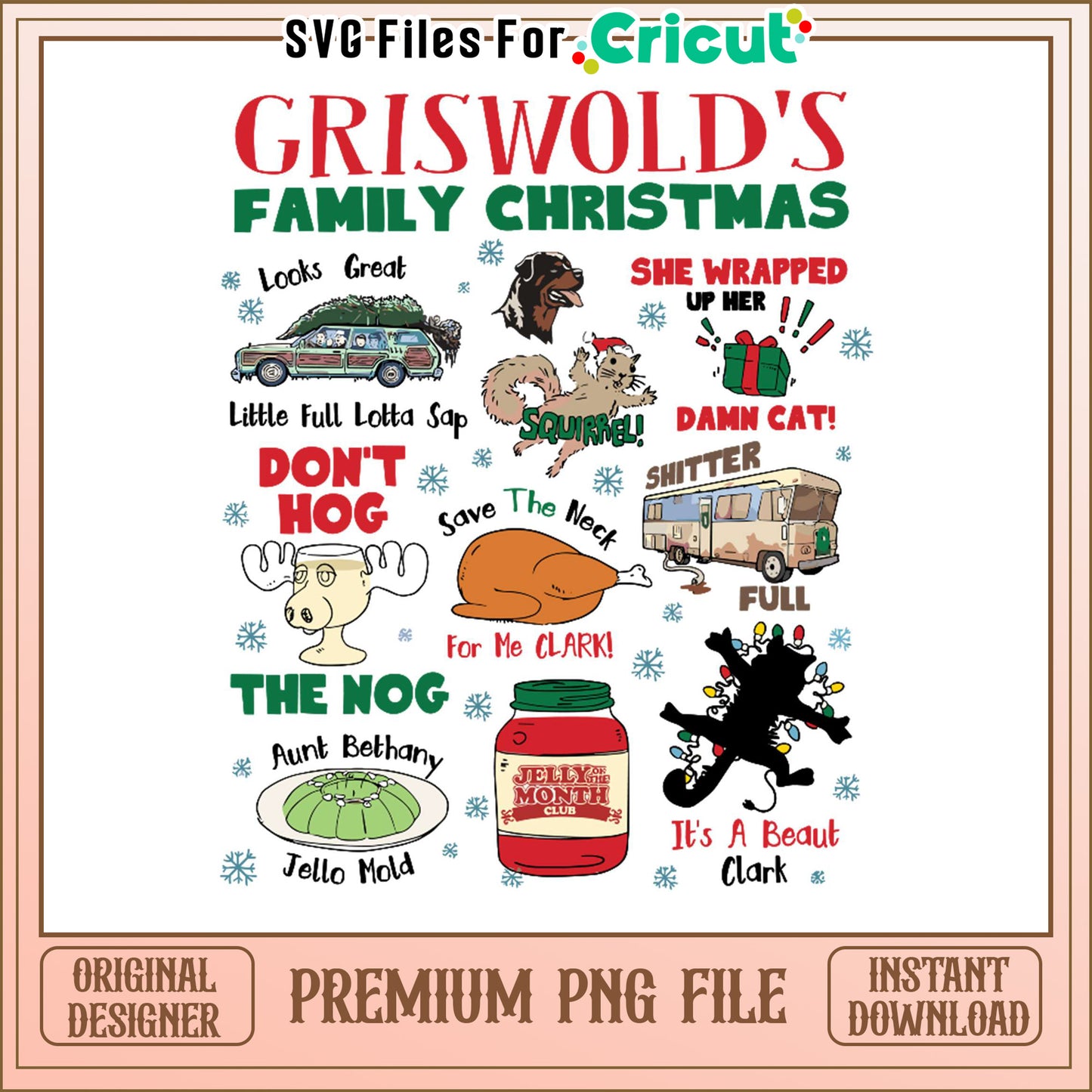 Griswold Family Christmas PNG, Premium instant download