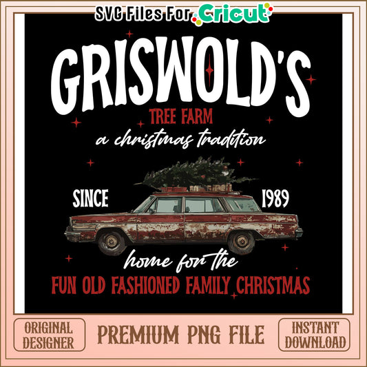 Griswold Tree Farm Christmas Tradition PNG Download, Fun Family Decor