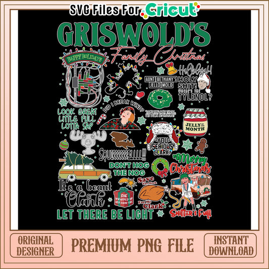 Griswold's Christmas PNG, Instant Download Premium File