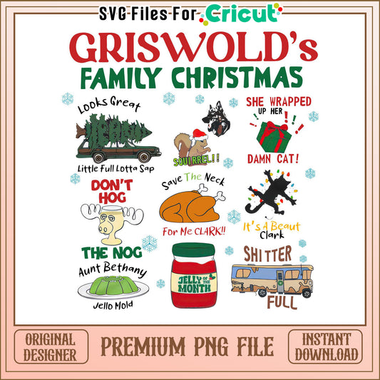Griswold's Family Christmas PNG Design, Perfect for Holiday Crafts