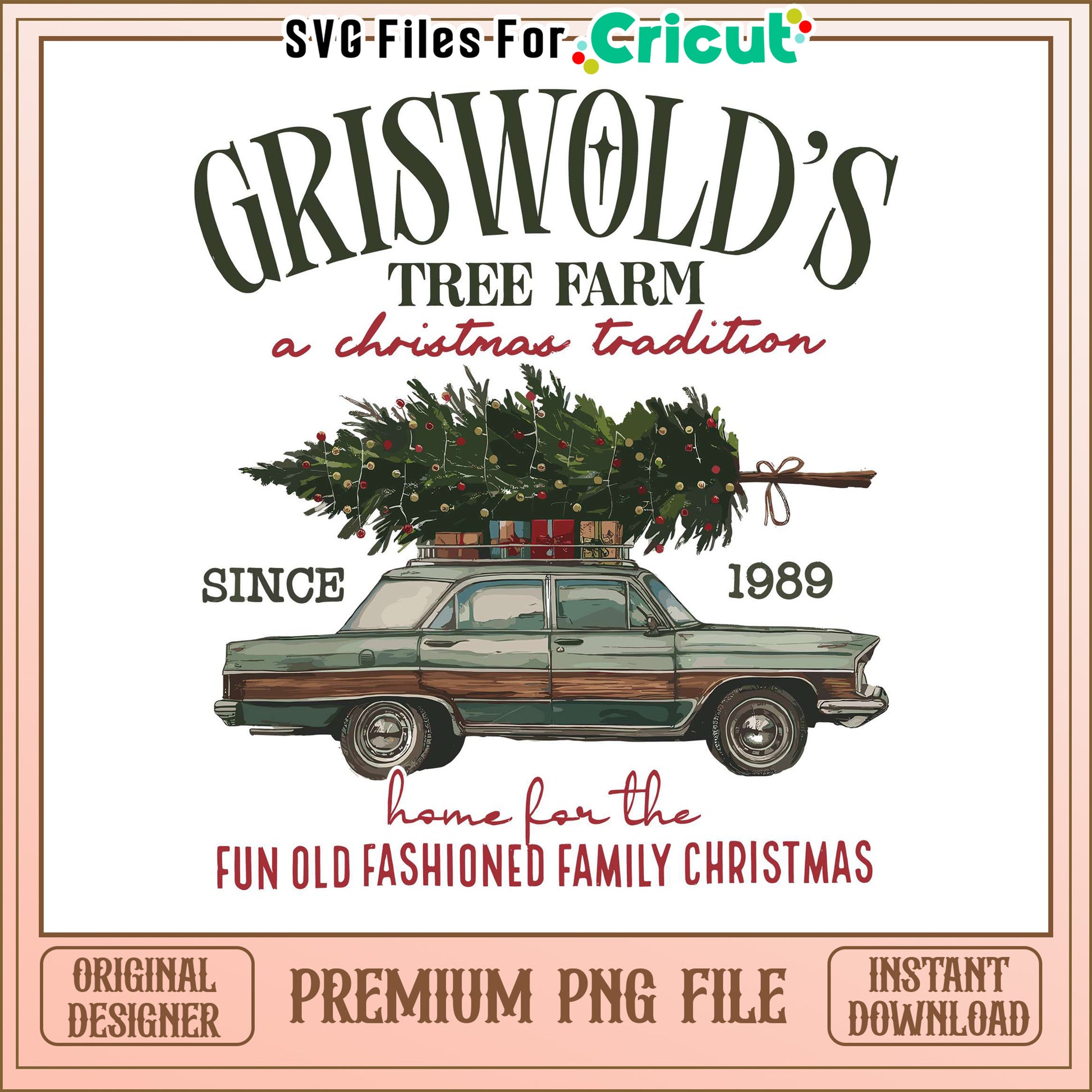 Griswold's Tree Farm Christmas Tradition, premium PNG file download