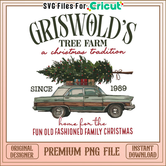 Griswold's Tree Farm Christmas Tradition, premium PNG file download