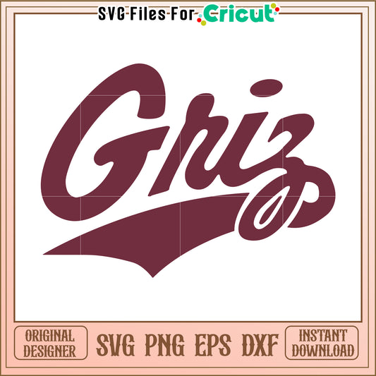 Griz SVG File for Cricut Cutting Machines, Perfect for Custom Projects