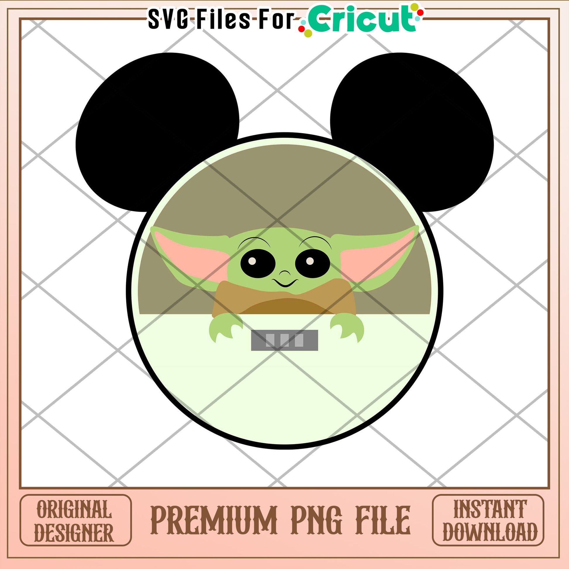 Grogu Mickey Mouse Ears PNG